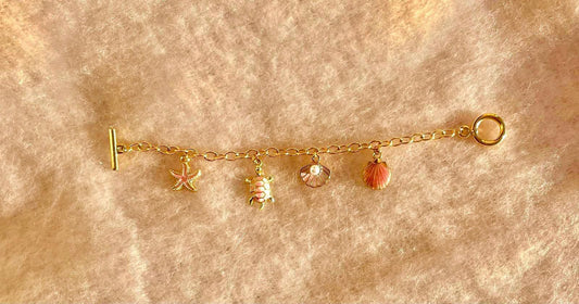 *Sweet Pink Pearl turtle charm bundle