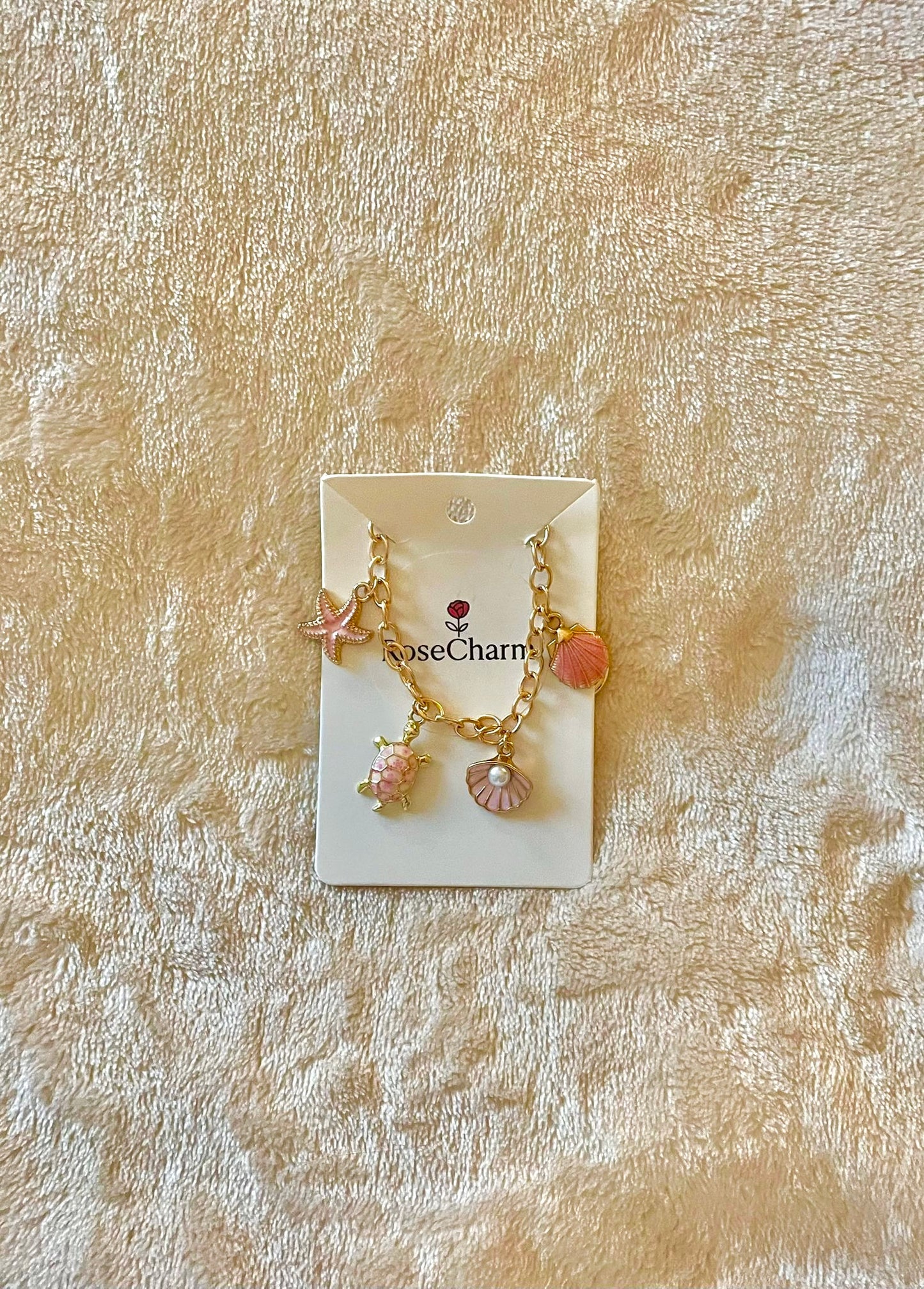 Sweet pink pearl turtle charm